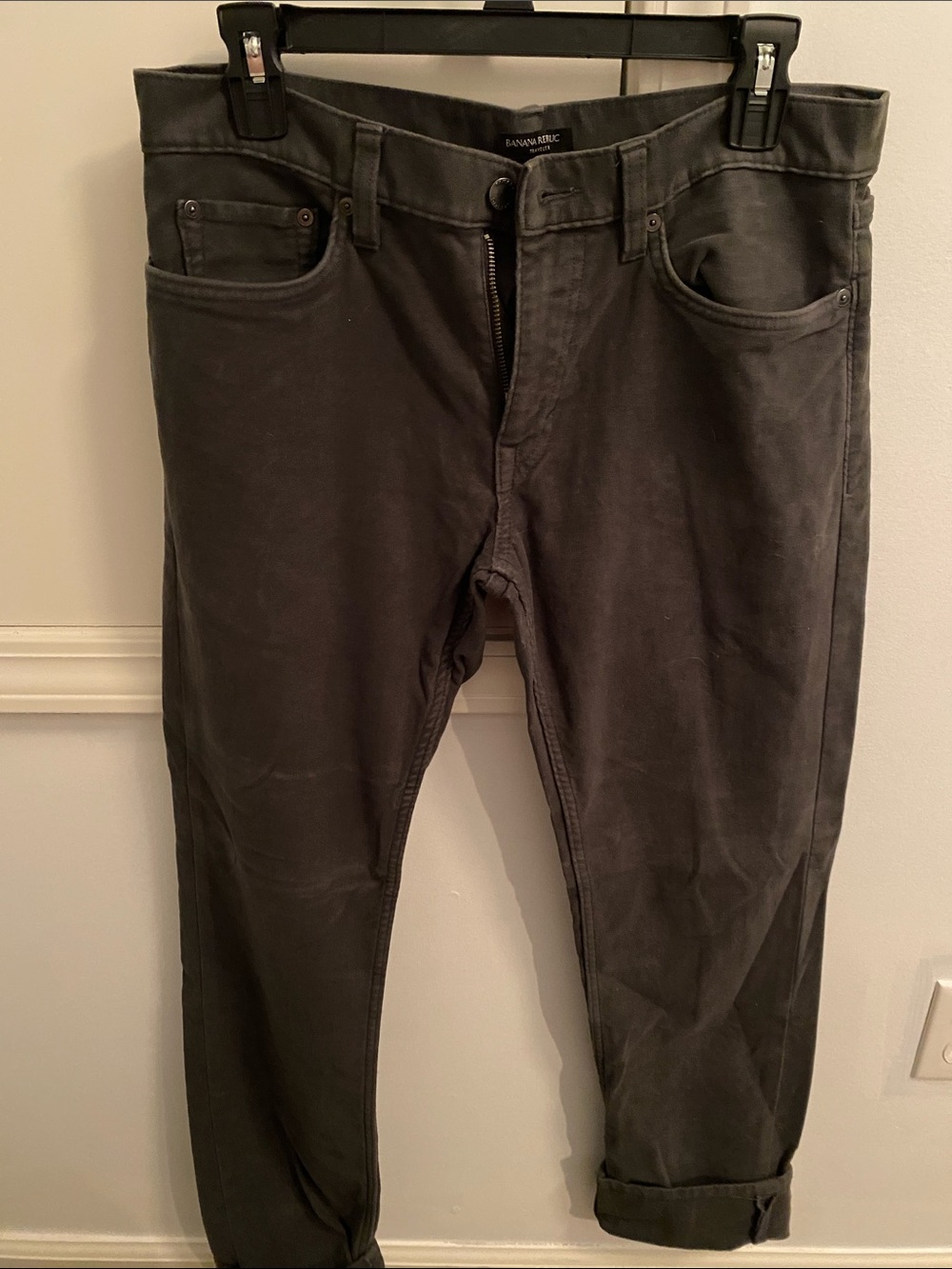 Banana Republic Men's Charcoal Gray Casual Trousers